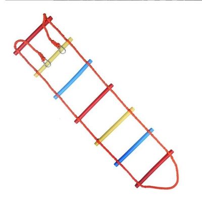 Regenboog Plastic Stap Kinderen Klimmen touwladder